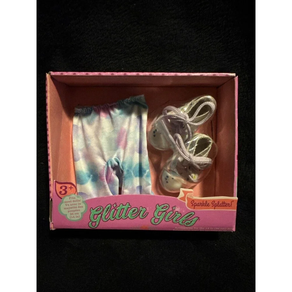 Glitter Girls Accessories Sparkle Splatter Pants & Shoes Fits Most 14